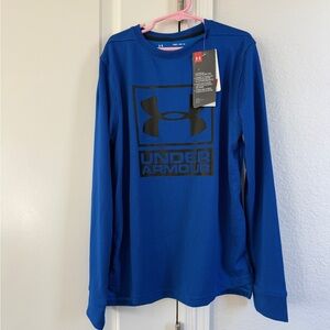 Under Armour Kids Long Sleeve Shirt in Blue and Black